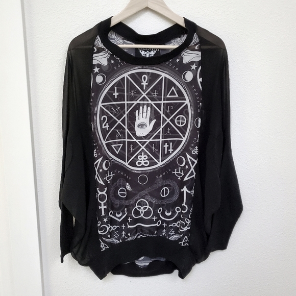 Killstar Tops - Killstar Cult Cuff Tunic